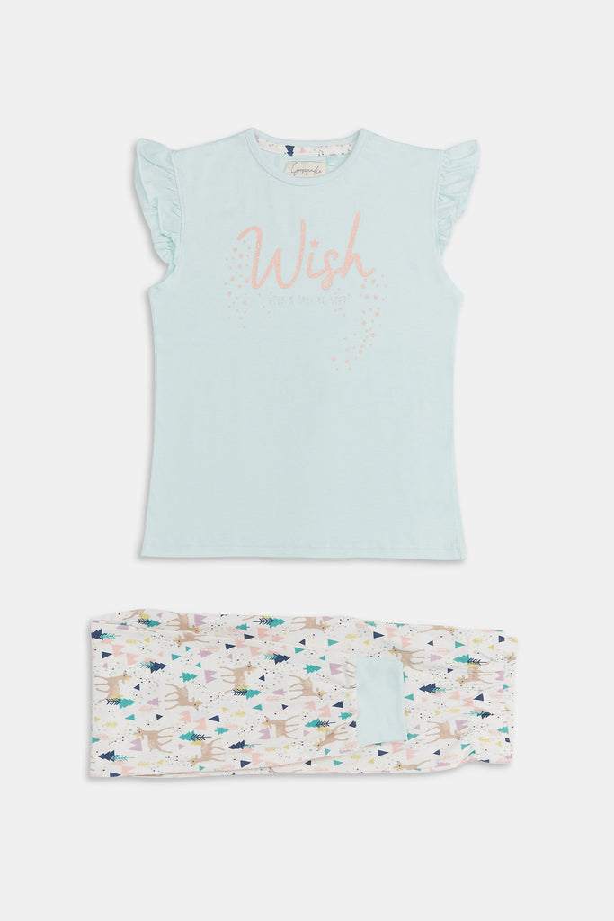 "Wish" Girl short sleeve pyjama set